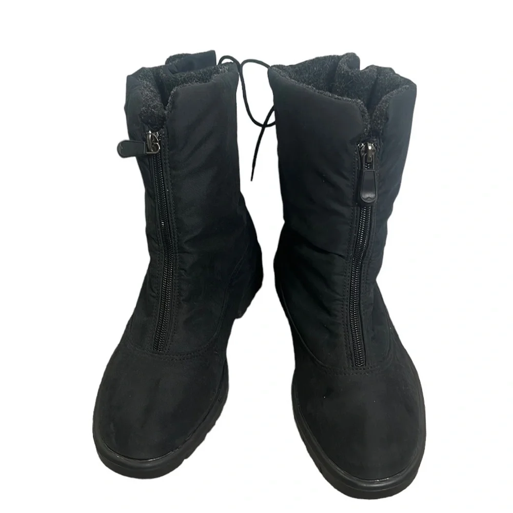 Canada toe warmer black boots size 9  comfy winter